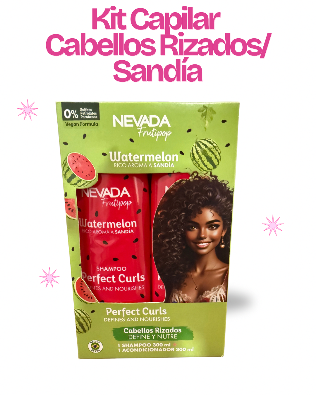 Dúo Capilar Cabellos Rizados / Sandía - Nevada