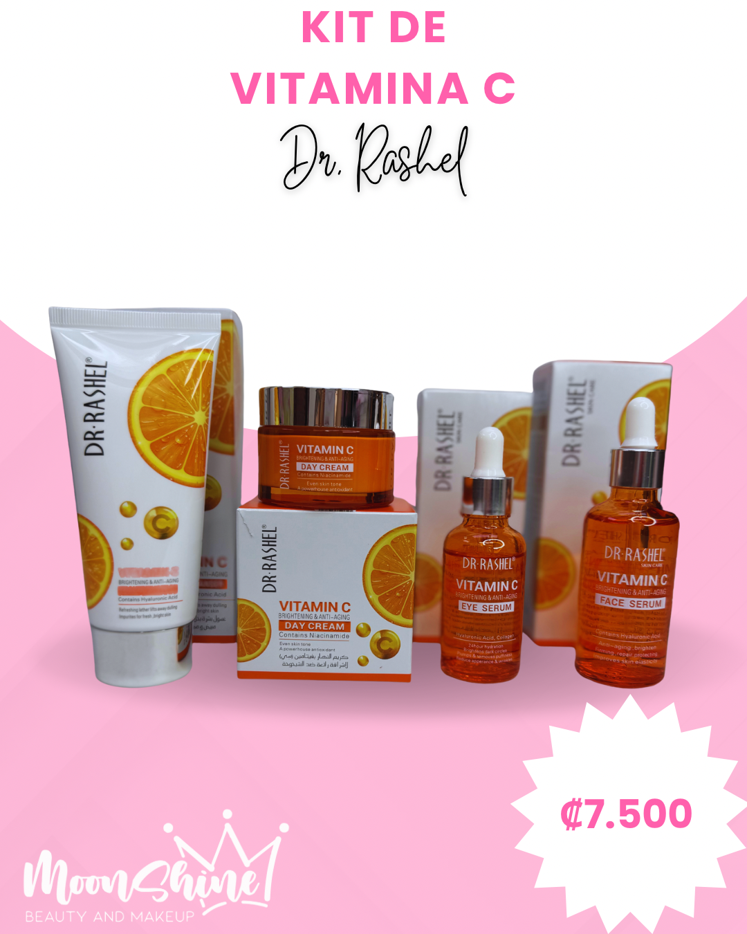 Kit de Vitamina C + Ácido Hialurónico (4 productos) - Dr. Rashel