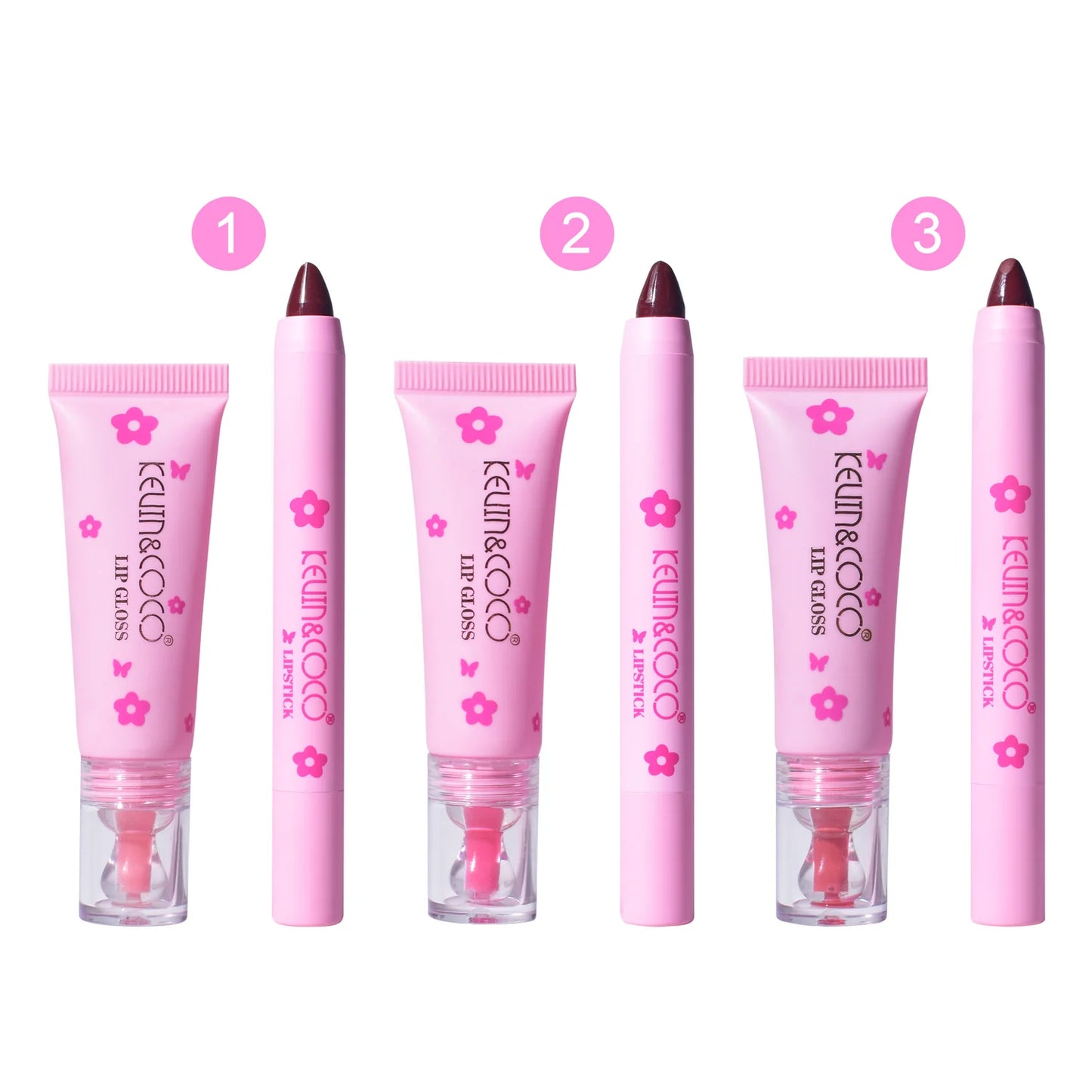 Set de Lipgloss y Lipstick Strawberry - Kevin & Coco