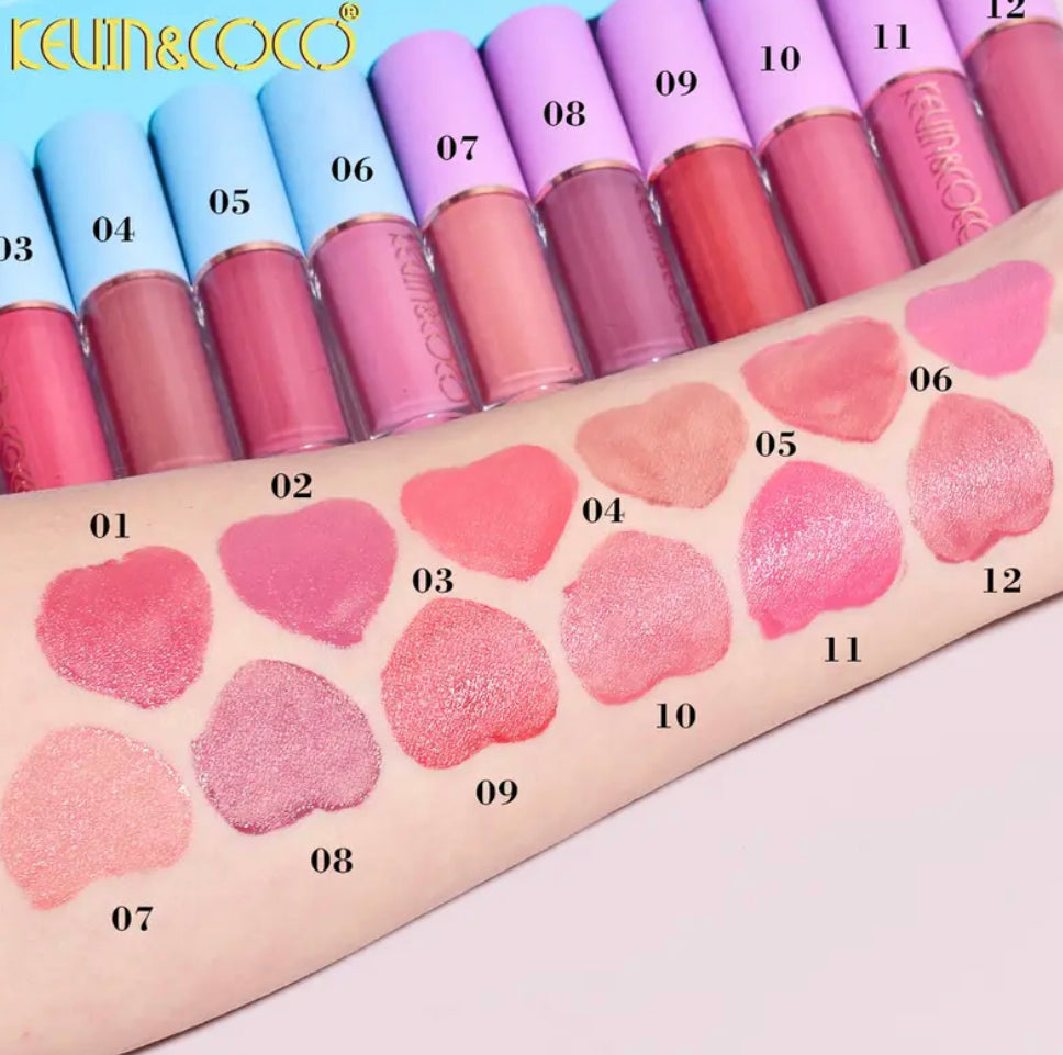 Set de 12 Lipgloss - Kevin & Coco