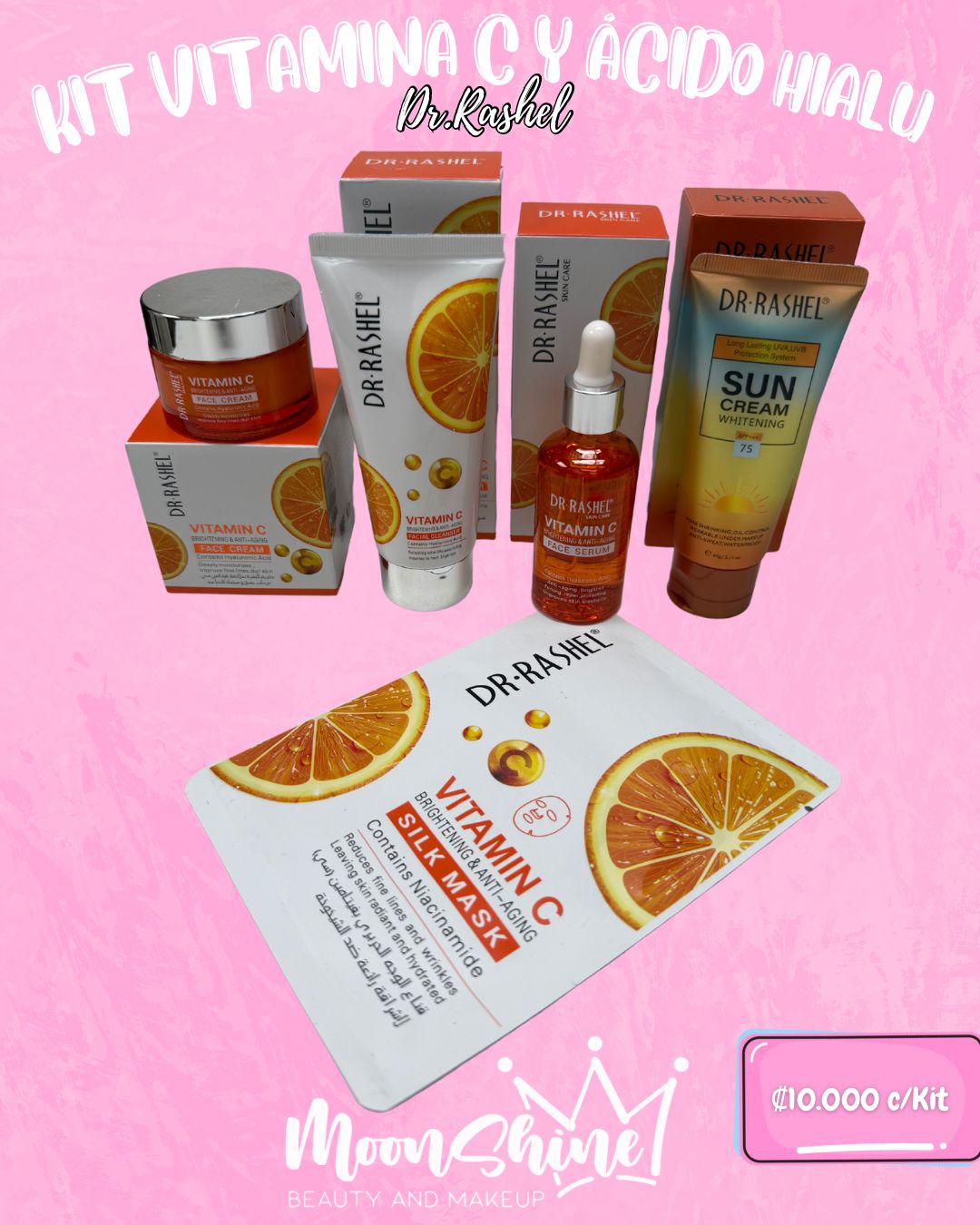 Kit 2 Vitamina C y Ácido Hialurónico (4 productos) - Dr. Rashel