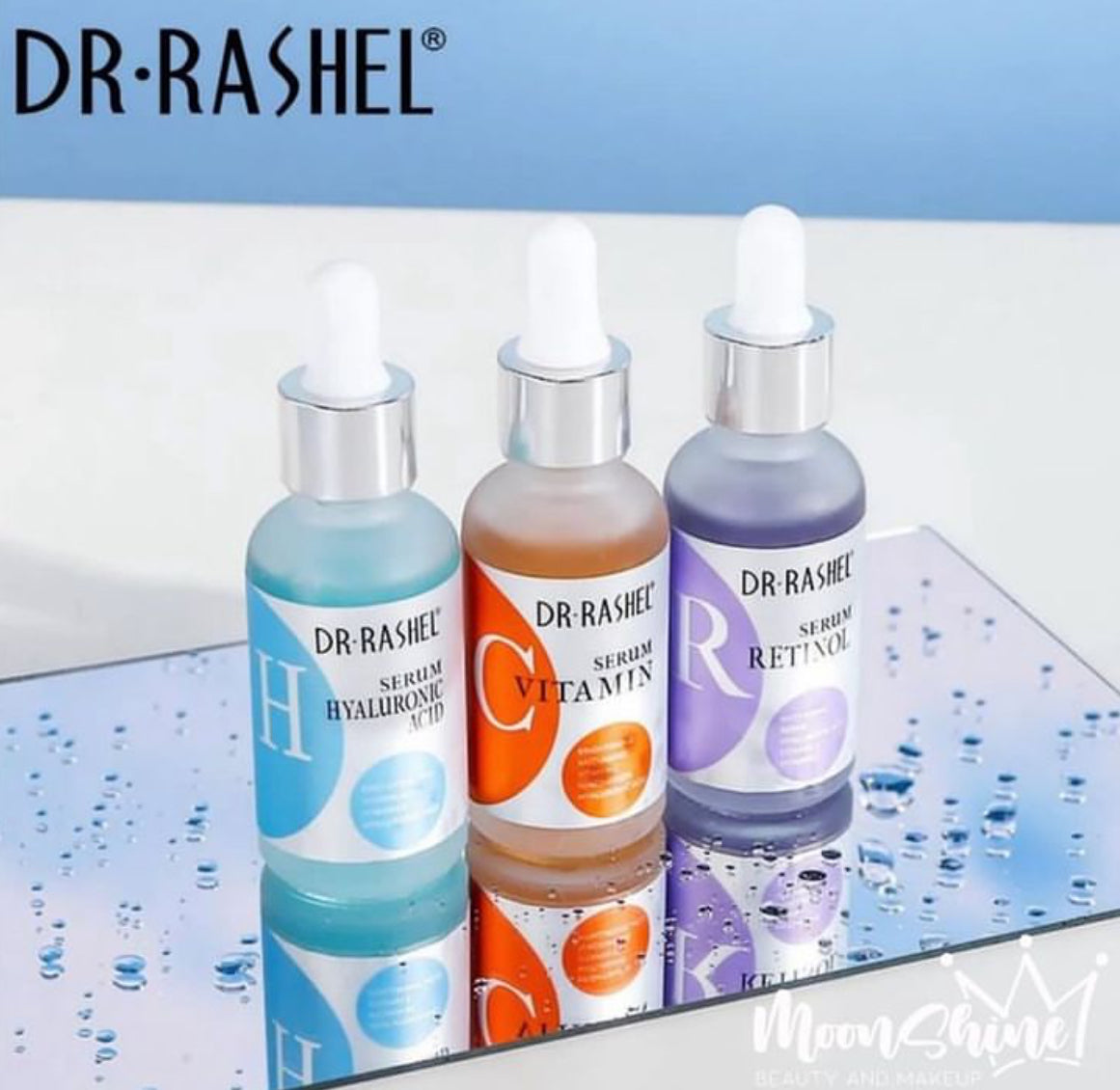 Trío de Serums: Vitamina C, Retinol y Ácido Hialurónico (30 ml c/u) - Dr. Rashel