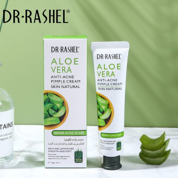 Crema Facial Anti Acné Nocturna de Aloe Vera (30 g) - Dr. Rashel
