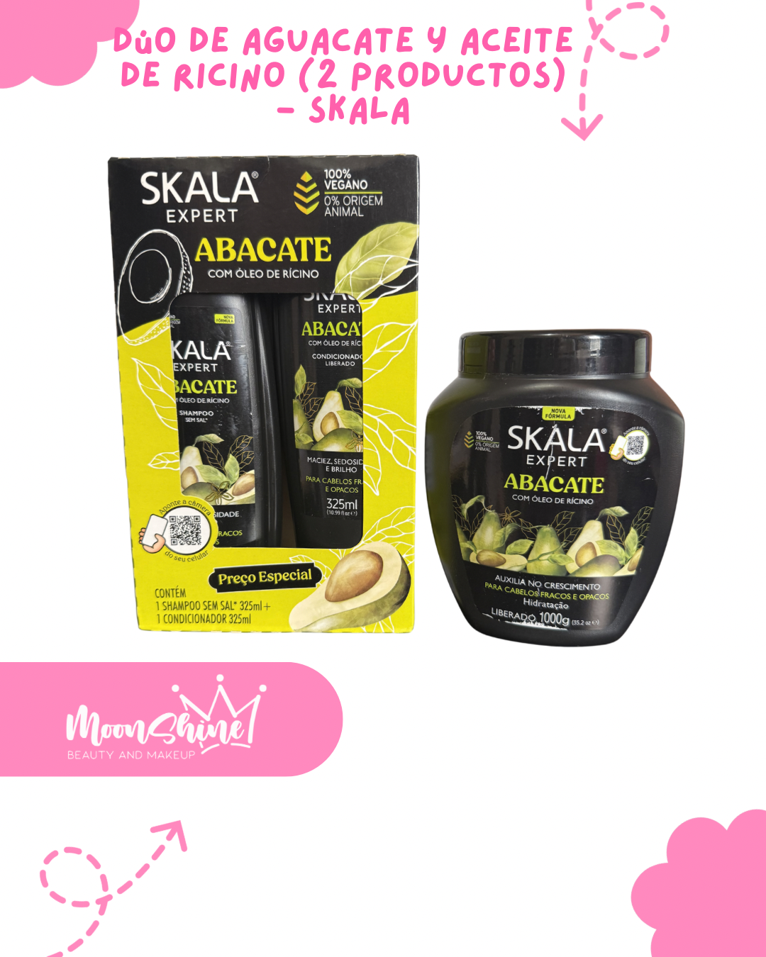 Kit Aguacate y Aceite de Ricino (3 Productos) - Skala