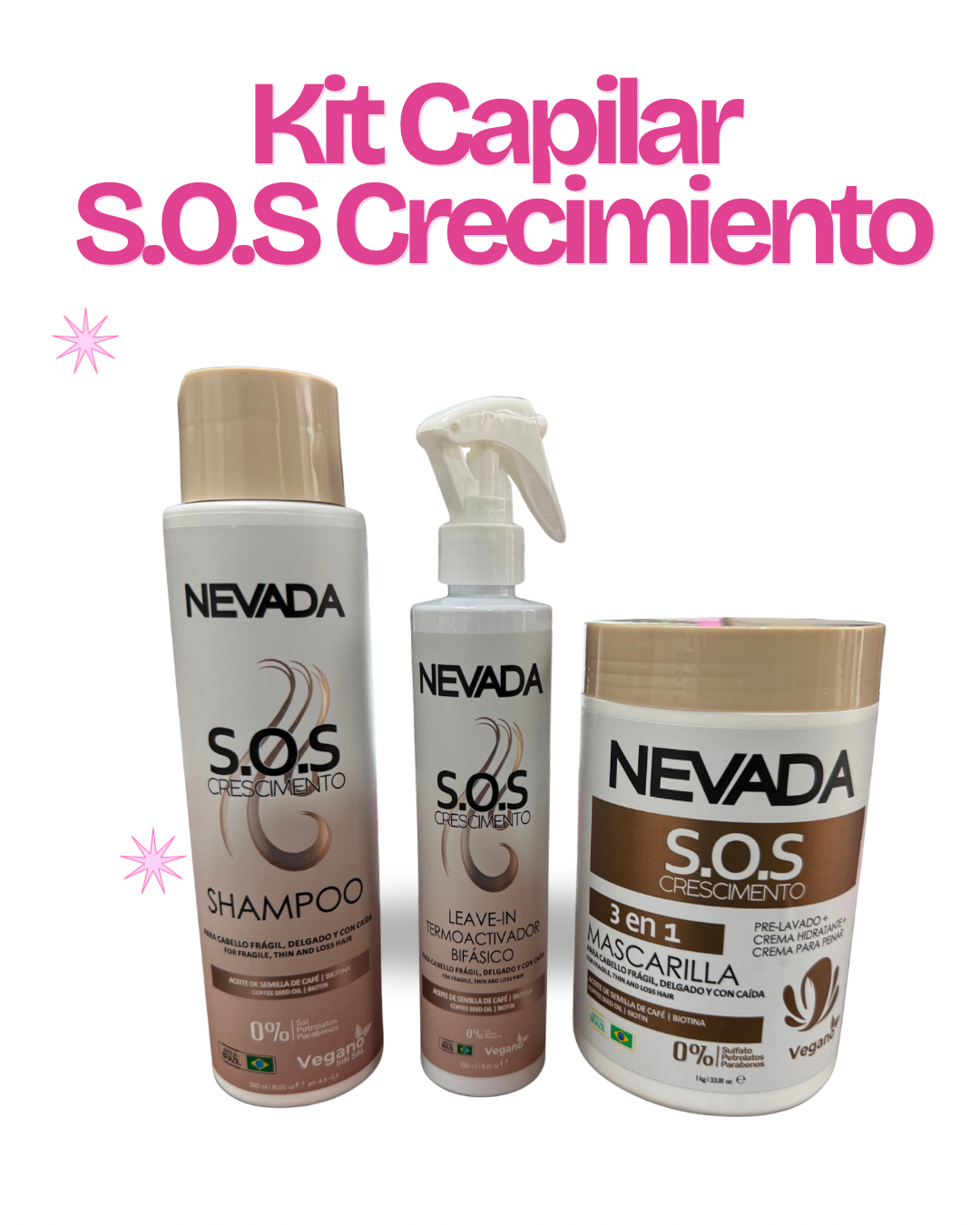 Kit SOS Crecimiento Capilar (3 productos) - Nevada