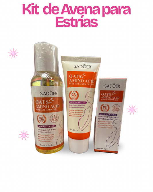 Kit de Avena para Estrías (3 productos) - Sadoer