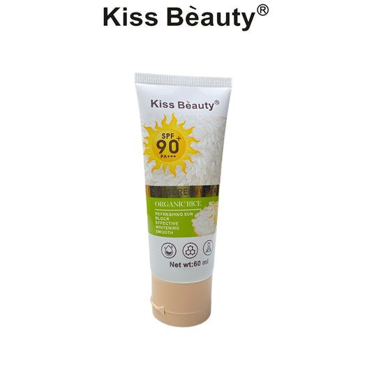 Protector Solar Aclarante de Arroz FPS 90 (60 ml) - Kiss Beauty