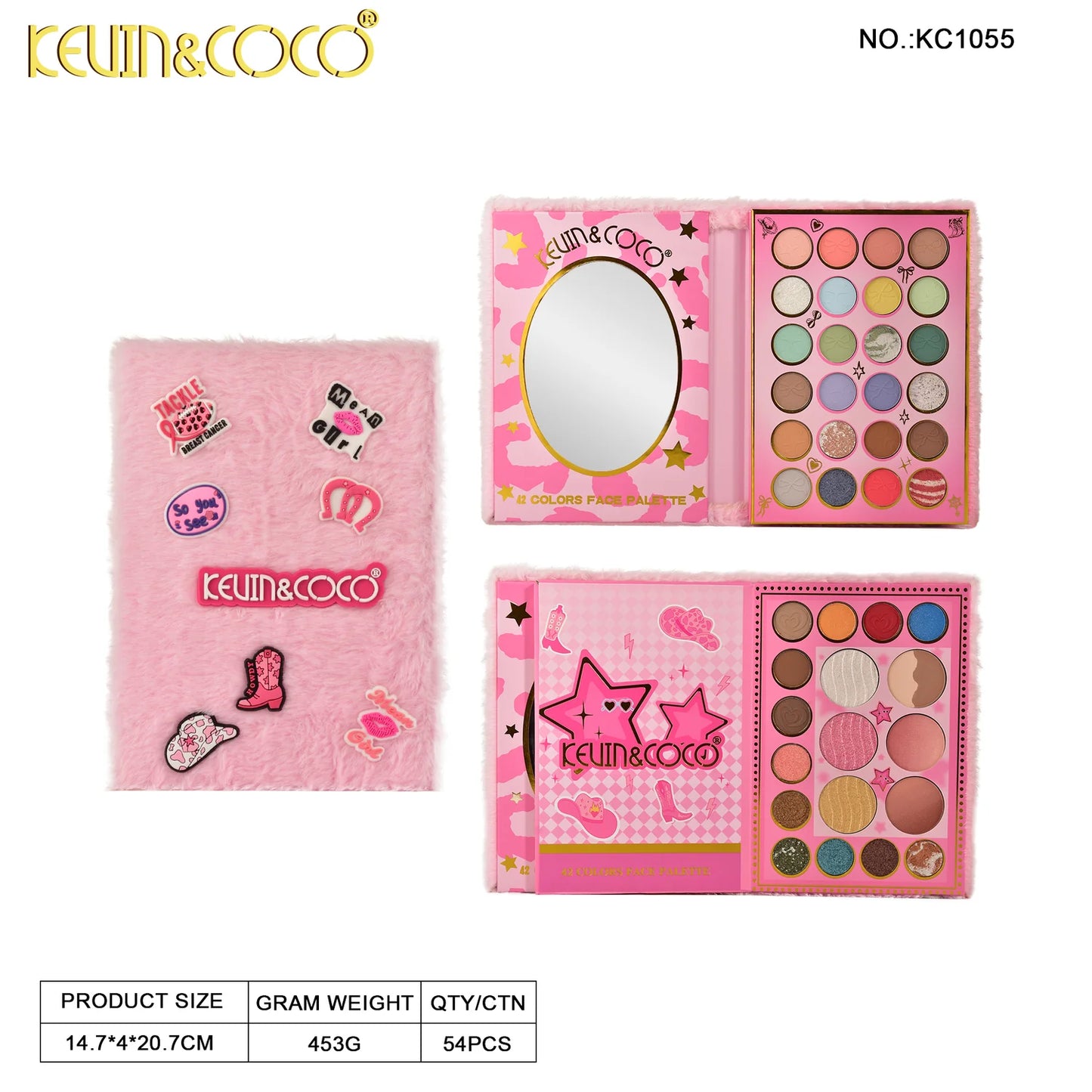 Paleta de Maquillaje Furry (42 tonos) - Kevin & Coco