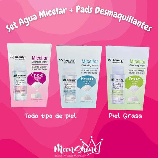 Agua Micelar + Pads Desmaquillantes (290 ml) - 3Q