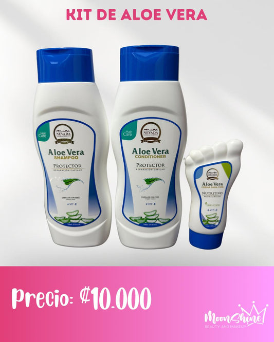 Kit de Aloe Vera - Reparador/ Cabellos con Frizz (3 Productos) - Nevada