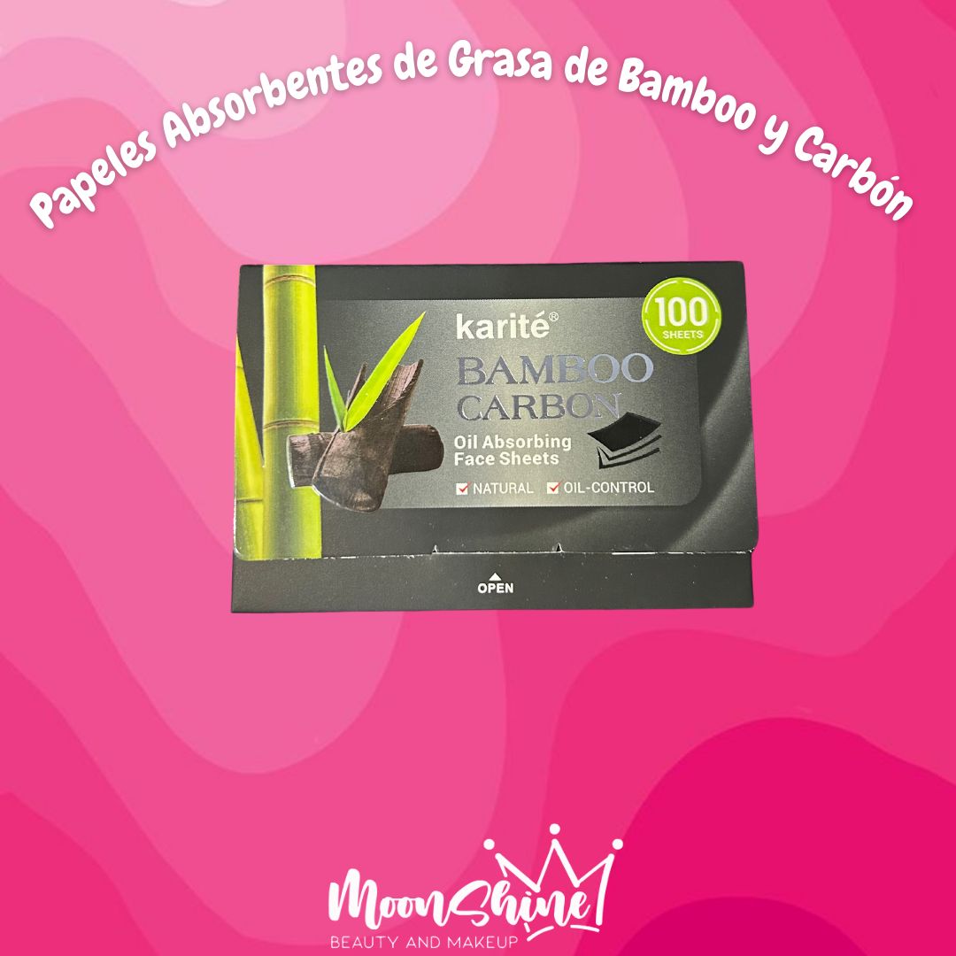 Papeles Absorbentes de Grasa de Bambú y Carbón (100 uds) - Karité