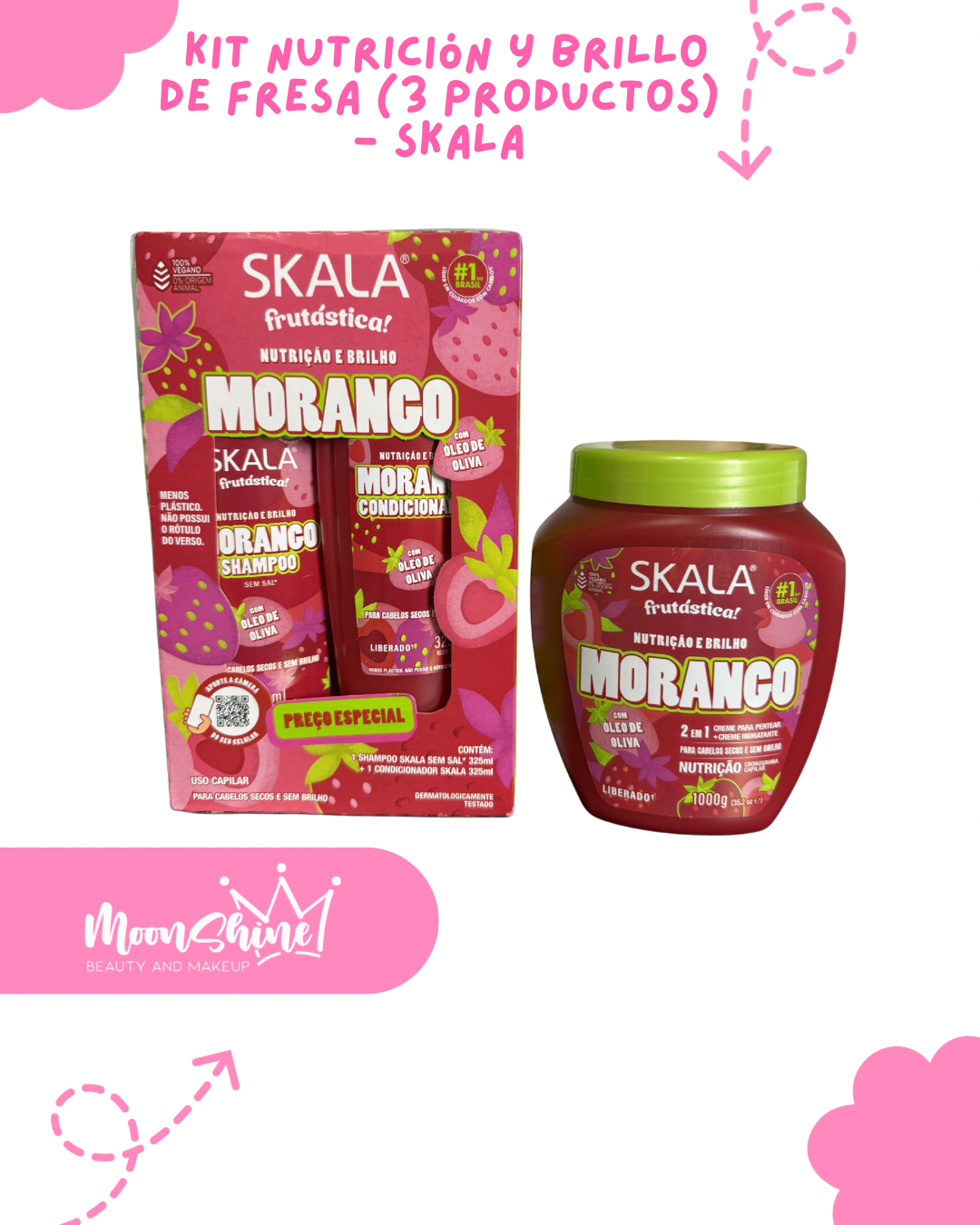 Kit Nutrición y Brillo de Fresa (3 Productos) - Skala