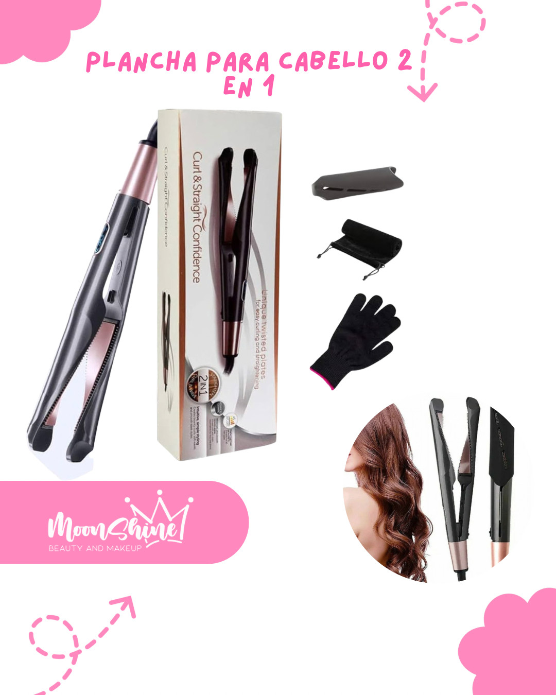 Plancha para Cabello 2 en 1